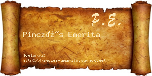 Pinczés Emerita névjegykártya